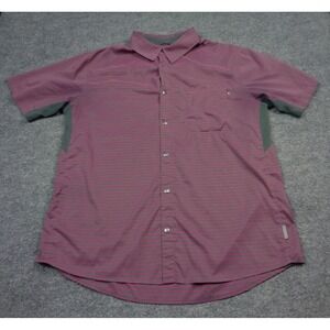 Club Ride Shirt Mens Large Striped Short Sleeve Casual Mountain Biking Cycling